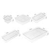 Bathroom Storage Organizer 25PCS Clear Plastic Drawer Bins for Makeup Kit Cosmetics Skincare Multi Size Tub
