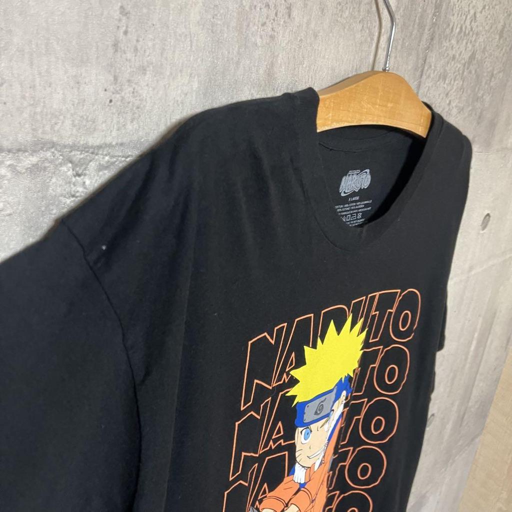 [USED] Naruto Uzumaki T-shirt, Size XL, Black, Men's Anime