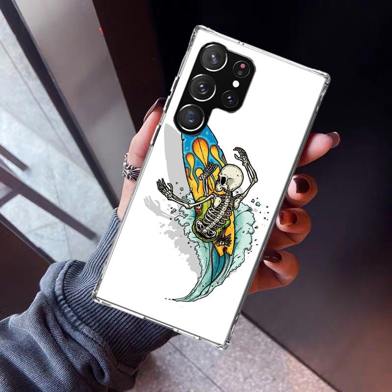 Surf Board Aesthetic Phone Case For Samsung Galaxy S26 S25 Edge S24 S23 Ultra S22 Plus S21 S20 FE Soft TPU Back Cover Funda Gala