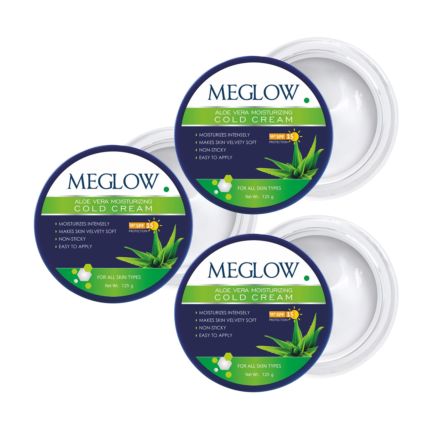 Meglow Aloe Vera Moisturizing Cold Cream | Deep Hydration & Winter Care | Enriched with Cucumber Extracts & Aloe vera for Soft, Nourished & Protect