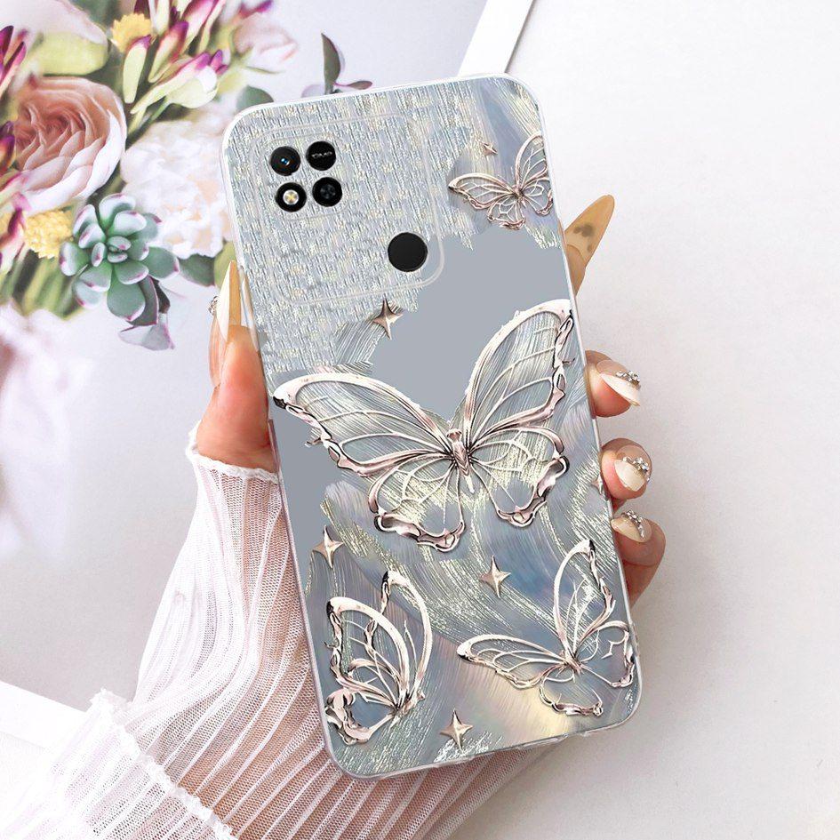 For Xiaomi Redmi 10A Case Popular Flower Bowknot Soft Clear Silicone Phone Cover For Xiaomi Redmi 10A Sport Funda Redmi10a Shell