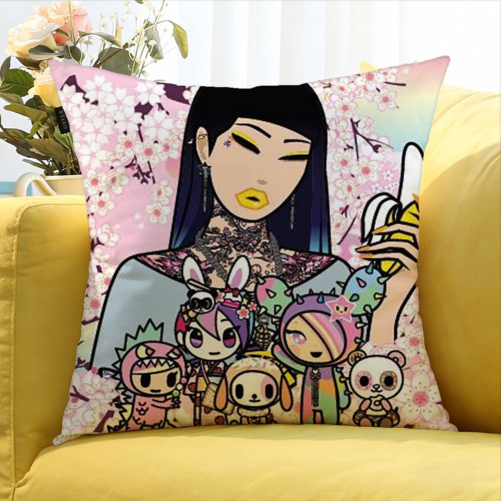 T-Tokidoki-S   Various Sizes Square Pillow Case For Car Home Bedchamber Decor