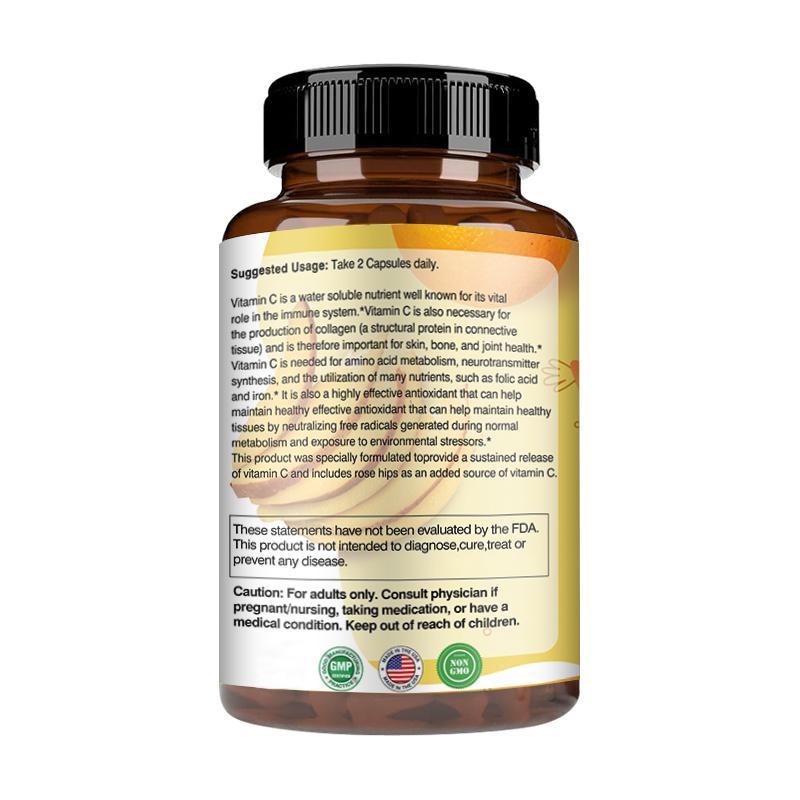 XEMENRY Vitamin C Extract Capsules, 1000 mg per serving, liposomes, high purity, unisex.