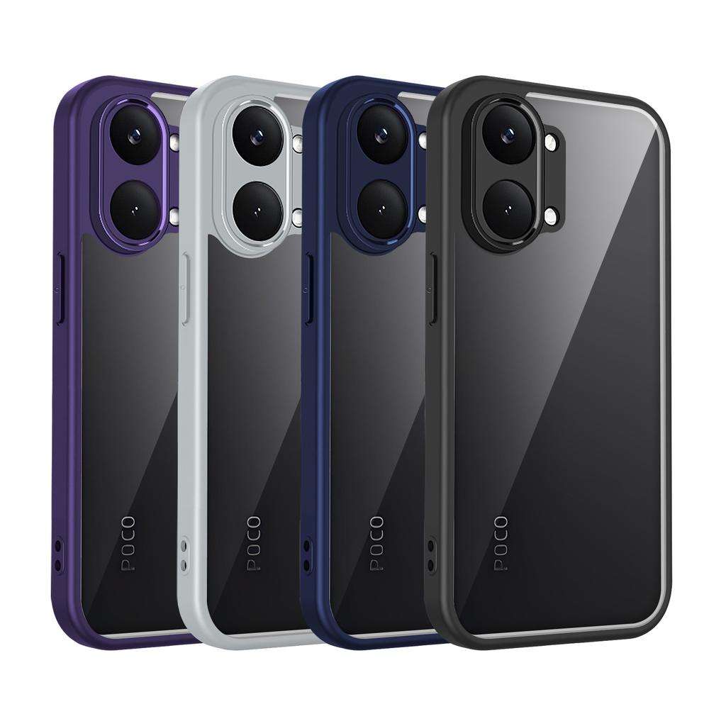 Custodia per Poco X8 Pro Max Custodia per Telefono Poco X8 Pro Cover per Poco X8 Pro Max Bordo in Silicone con Cuscinetti d'Aria Cover Posteriore Trasparente Opaca Rigida