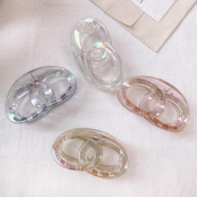 Marvel Color Aurora Hologram Half-Bundle Transparent Hair Clip