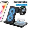 Foldable Wireless Charger Stand For iPhone 17 16 15 Samsung Apple Watch 2-8 SE Airpods Pro Night LED Light Fast Charging Station