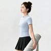 Breathable Slim-fit Sports Top Women's High-elastic Quick-drying Short-sleeved Thin and Skin-friendly Pilates Running Fitness Wear