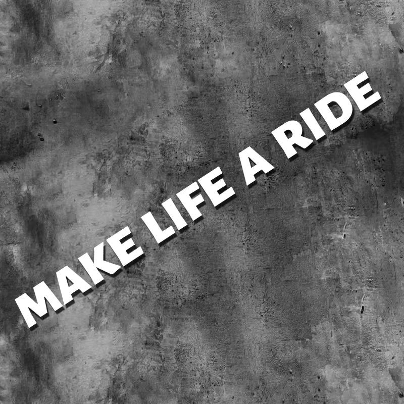 

СДЕЛАЙ ЖИЗНЬ ПОЕЗДКОЙ Наклейки на мотоциклетный шлем Декор на бак мотоцикла Скутер Декор кузова Маслостойкие виниловые наклейки для SUZUKI YAMAHA KTM BMW белый