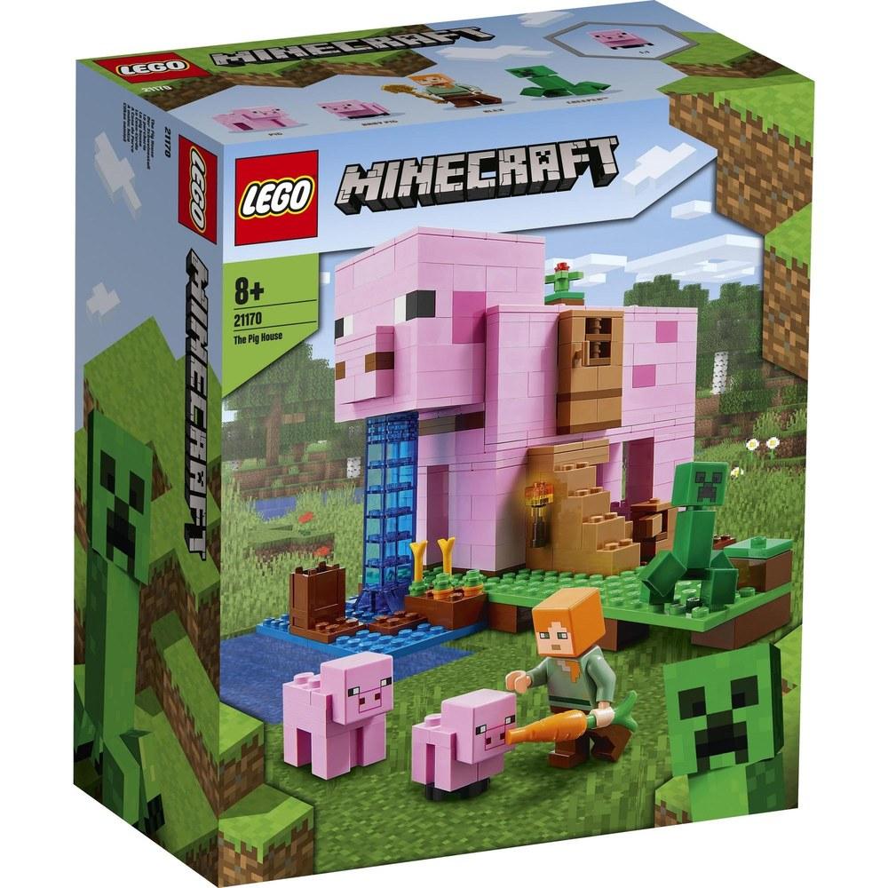 LEGO Minecraft Pig House 21170 Toy Block Christmas Gift for Boys and Girls Aged 8 and Up