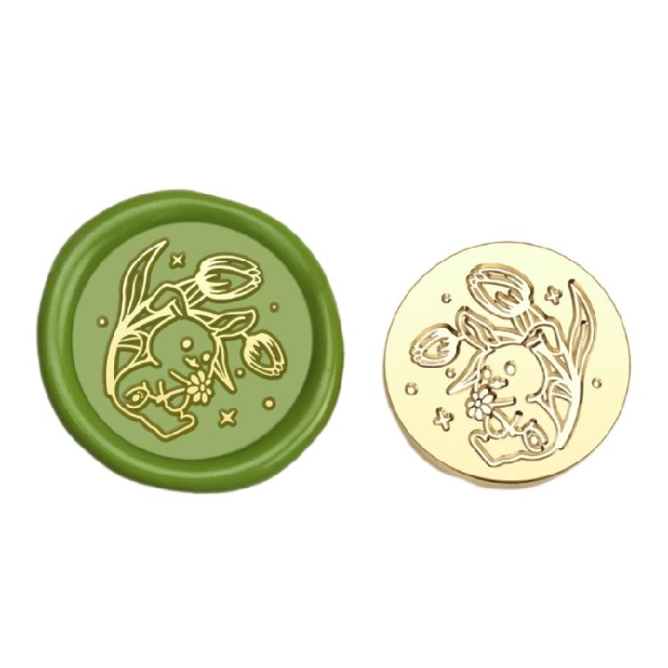 Brass Head Seal Stamp Animal Series Sealing Waxed Stamp for Card Letter Invitations Decoration Rabbits Wax Seal Stamp