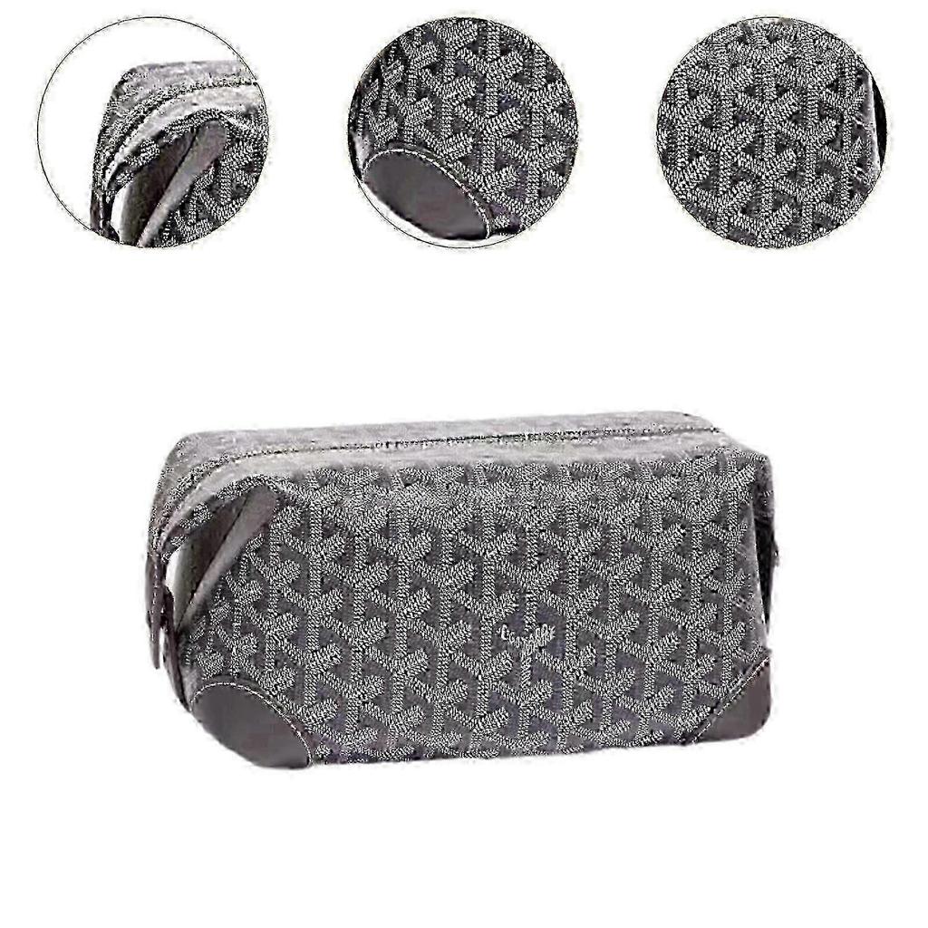 Travel Toiletry Bag PU Leather Multifunctional Makeup Bag for Hotel Bathroom