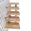 Madeira Natural Animal de Estimação Papagaio Madeira Bruta Escadas Ramo Suporte Rack Esquilo Pássaro Hamster Ramo Poleiros Mastigar Morder Brinquedos Vareta