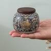 Moisture Proof Traditional Chinese Tea Canister Ceramic Tea Leaf Can Elegant Spice Jar  Tea Room