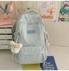 Cute Bowknot Embroidery Student Backpack For Middle School Girls Nylon Schoolbag