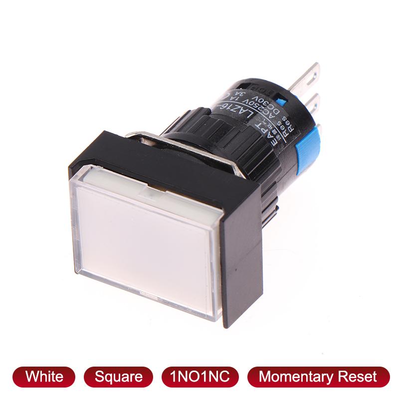 16Mm La16Y/J/F-11 Ab6-Mr Round Rectangle Self-Reset Push Button Switches Power Switch 1No1Nc