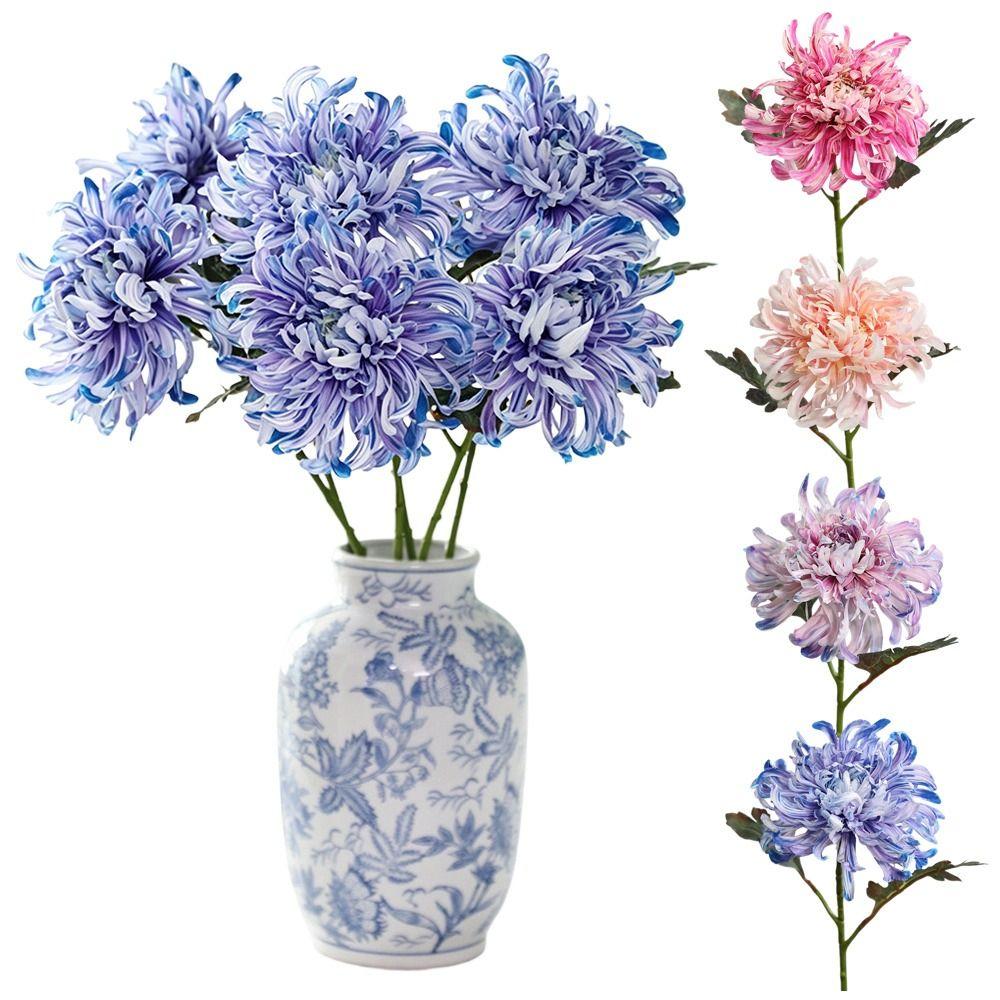 Multicolor Chrysanthemum Artificial Flower Silk Petals Decorative Flower Event Supplies