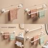 Modern Stainless Steel Double Towel Bar With Load Capacity For Bathroom Storage