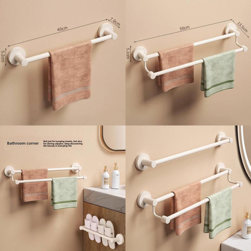 Modern Stainless Steel Double Towel Bar With Load Capacity For Bathroom Storage
