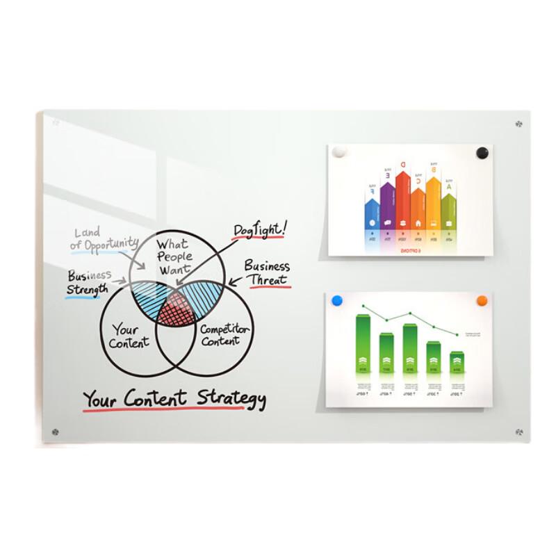 Deli 8741 Magnetic Glass Whiteboard