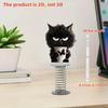 Yousheng 2D Acrylic Cat Bobblehead Bouncing Cat Decoration Cartoon Cat Ornament with Spring for Car Dashboard Desk Decor
