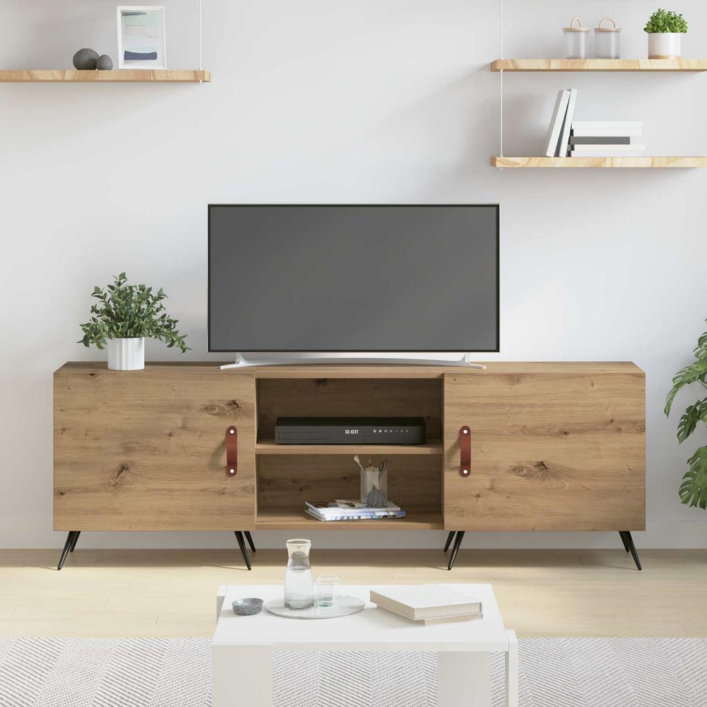 Artisan Oak TV Stand 150 x 30 x 50 cm Particleboard