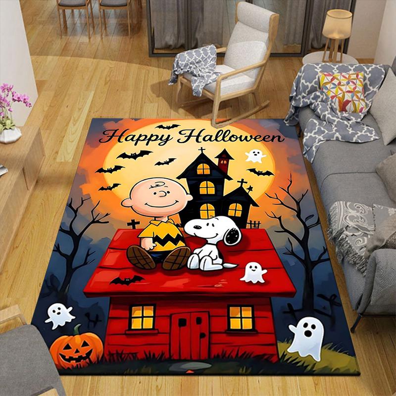 1Pc Snoopy Halloween Mummy Night Rug Office Carpet Indoor Outdoor Doormat Nonslip Soft And Comfortable Living Room Christmas Halloween Gift D91896