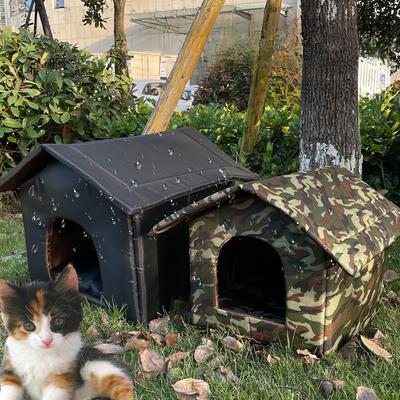 Wasserdichtes Außenhaus für Haustiere, verdicktes Katzennest-Zelt, Kabine, Haustierbett, Zelt, Unterschlupf, Katzenhütte, tragbare Reisenest-Haustierträger
