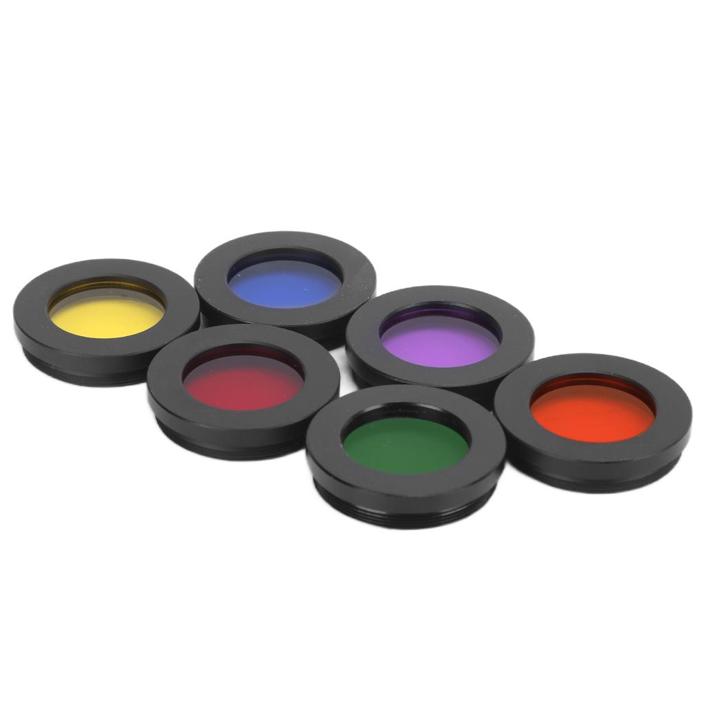 6er-Set Astronomische Teleskope Okular 1,25 Zoll Okularlinse Planeten- und Nebelfilter