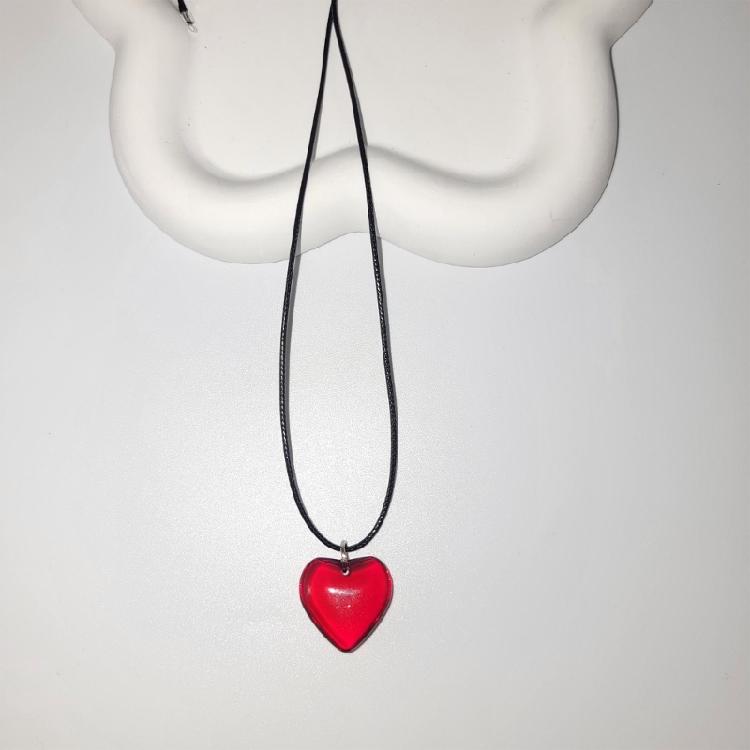 Heart Necklace Female Temperament Niche Net Red Collarbone Chain Korean Version