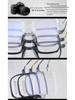Korean Style TR90 Polygon Eyeglasses - Large Gold Transparent Full Frame for Nearsightedness