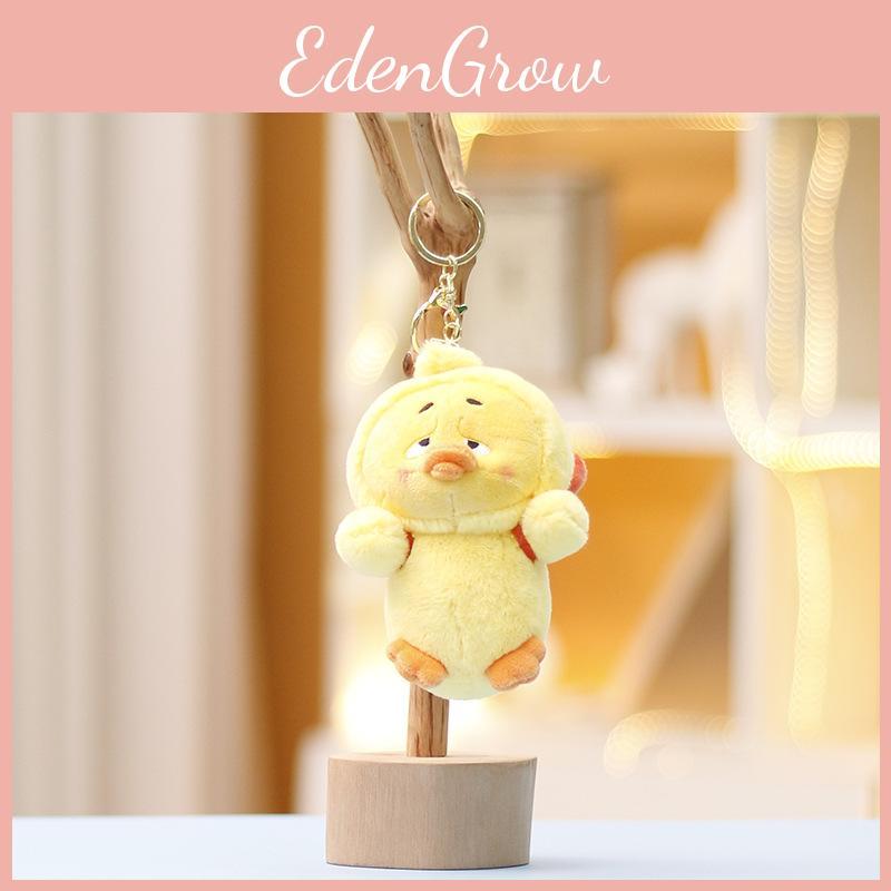 Funny Annoying Duck Keychain Cute Cartoon Girl Backpack Hanging Plush Dolls
