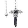 Natural Stone Angel Hexagonal Crystal Pendant - European-American Style