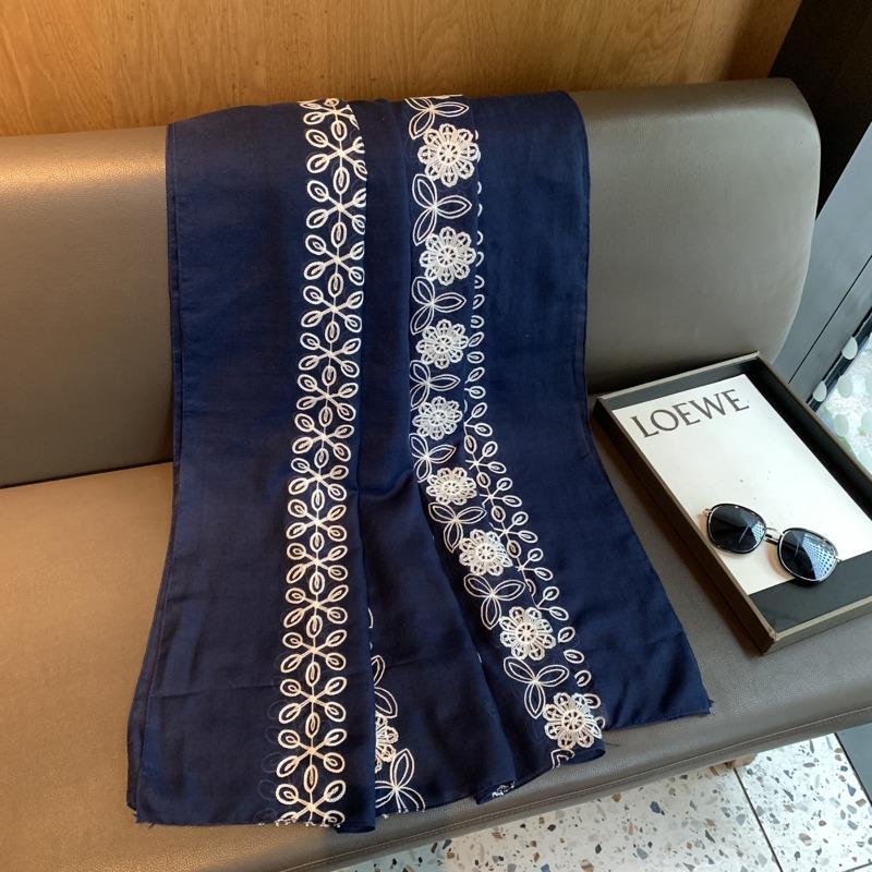Women S Sun Embroidered Thin Scarf For Spring Autumn Travel Sun Protection