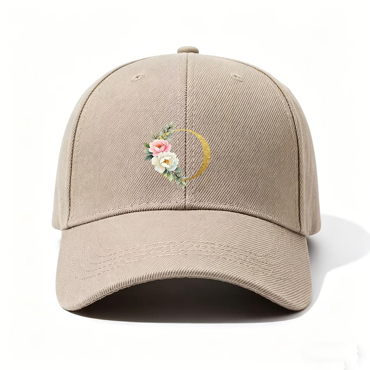 Golf Clubs Silhouette Baseball Cap Adjustable Unisex Print Casual Outdoor Sports Cap One Size