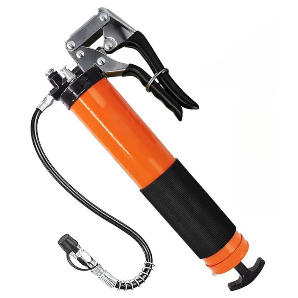 7000PSI High-pressure Pumping Grease Filling with Flexible Hose Manual Pistol Grip Grease Gun Set Aluminum Alloy Mini Grease Gun