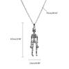 Skull Skeleton Vintage Retro Gothic Punk Rock Biker Halloween Pendant Necklace Hold Hands Skull Necklace Jewelry Gift