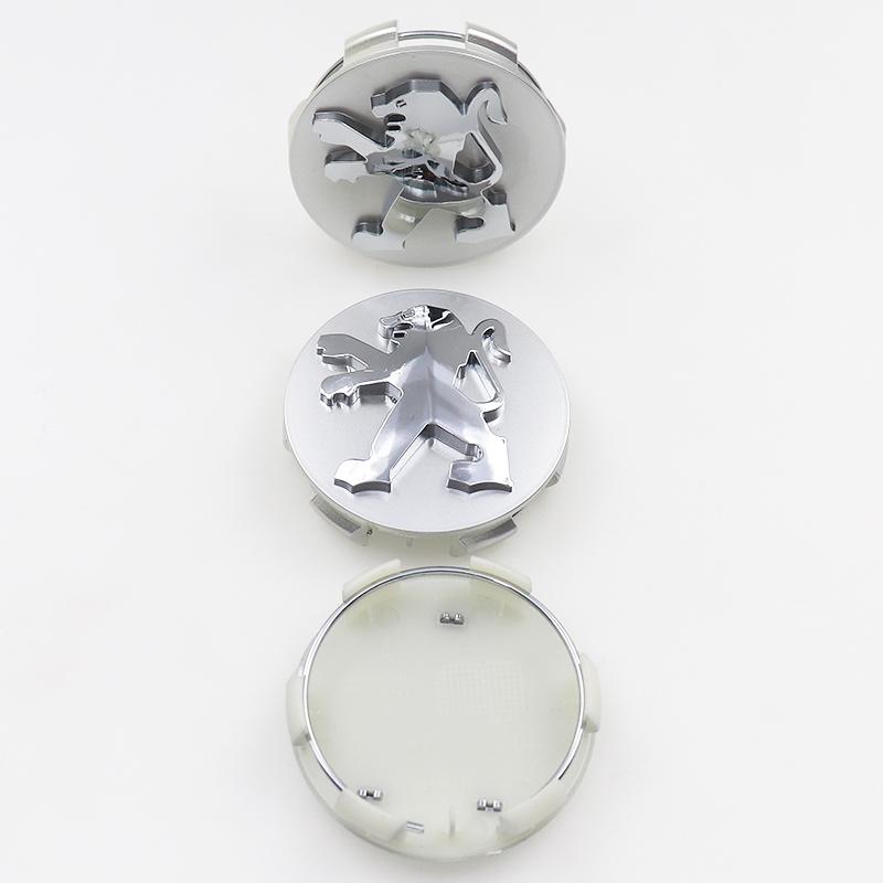 4pcs newest 3D 60mm Peugeot logo car emblem Wheel Center i Hub Cap auto Rim refit dust-proof badge covers styling accessories