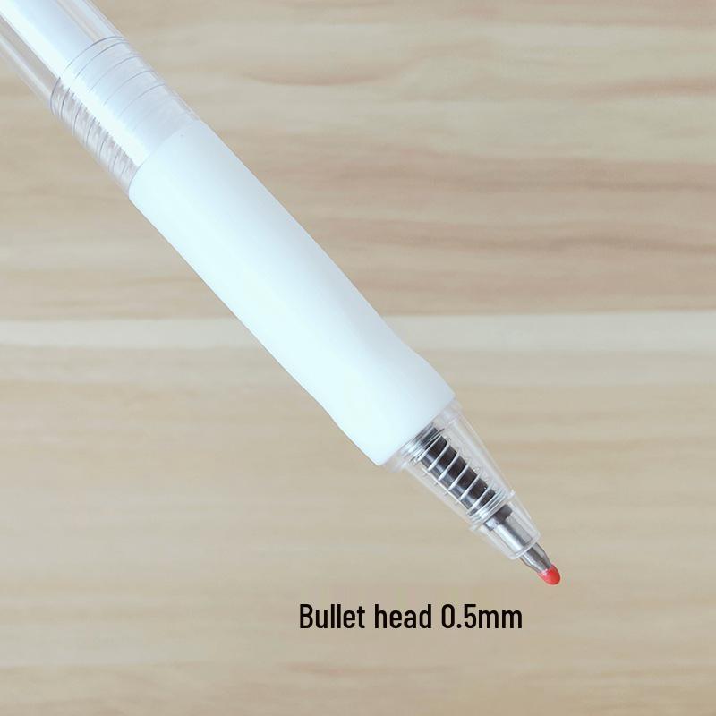 Mò Mò Lè Slim 3-Color Clickable Erasable Gel Pen (0.5mm) - Crystal Blue, Black & Red