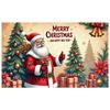 New Year Banner Christmas Tree Design Christmas Backdrop Xmas Display Santa Claus Theme Festive Display For Festive Event Home