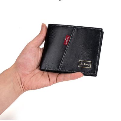 Baellerry Men's RFID-blocking Wallet Vintage Fashion Short Purse with Multiple Card Slots Horizontal Design Card Holder Patchwork Coin Purse