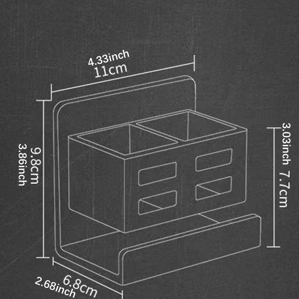 Monterad Förvaring för Tandborstar, Hylla för Tandkräm, Organizer Badrum