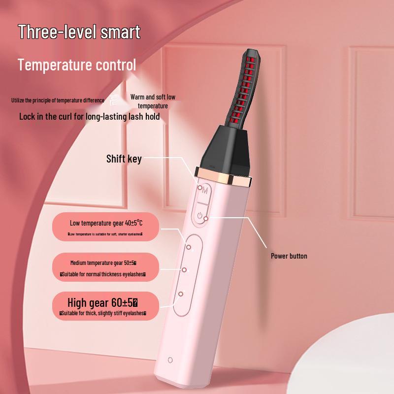 Rechargeable Electric Eyelash Curler with Temperature Control