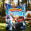 1pc Blaze AxleCity Outdoor Blanket Lightweight Flannel, Soft & Warm, All-Season Use for Sofa, Outdoor, Camping, Living Room053