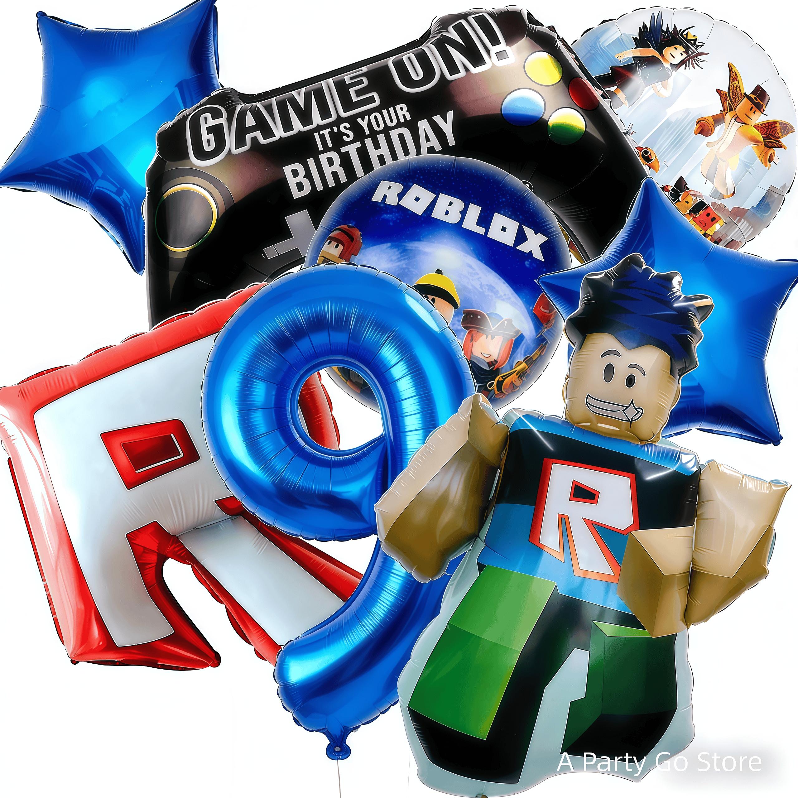 Roblox Baloane Joc Desen Animat Roblox Set Baloane Băiat Desen Animat Față Dublă Model Petrecere de Zi Decor Petrecere Bebeluș Număr