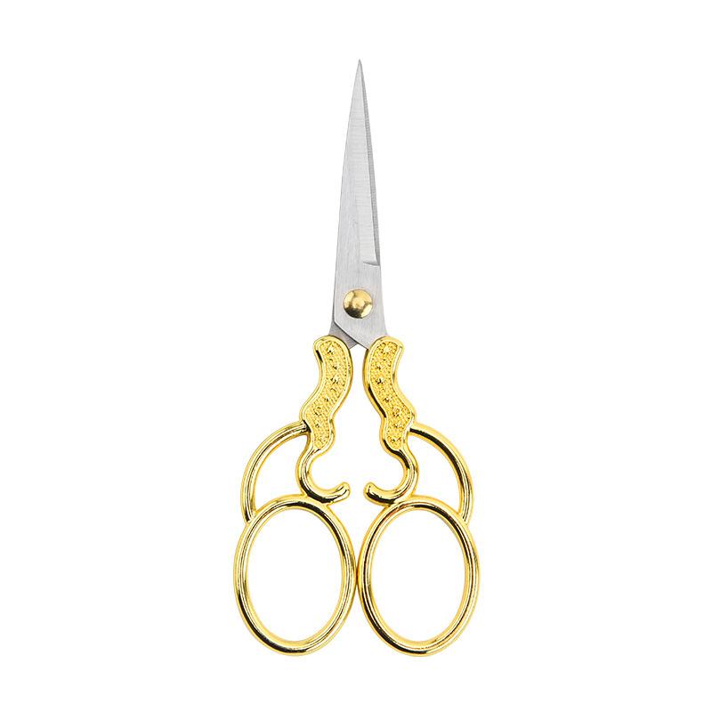 

Профессиональные швейные ножницы из нержавеющей стали, винтажные ножницы для вышивания, портновские ножницы для укладки ниток, ножницы для пряжи золотой