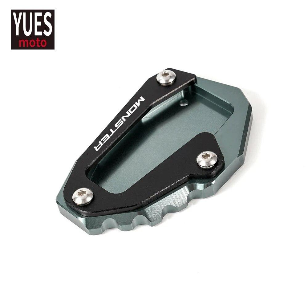 

Аксессуары для мотоциклов, подставка для ног, боковая подставка, удлинитель, опорная пластина для DUCATI Monster 696 697 795 796 821 1200 1200S серый