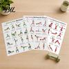 Arm Slimming Exercises 3Pcs Women's Workout Poster Set, Strength Training Guide for Arms Legs No Equipment Exercise Hips, Chart Home Gym, Fitness Wall