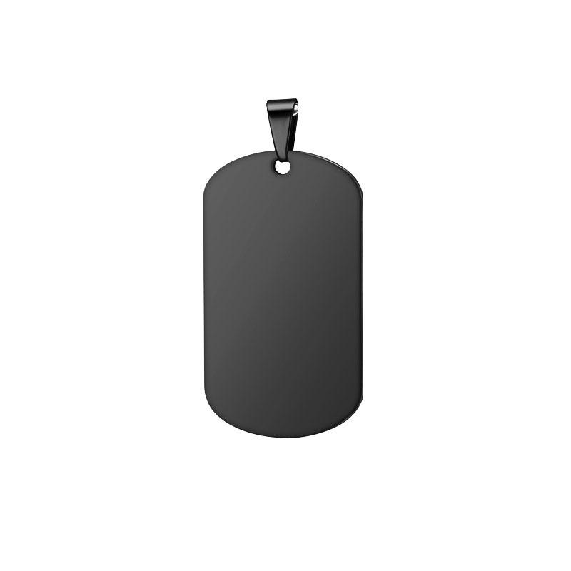 Stainless Steel Pendant Blank Military Brand Necklace Laser Engraving Titanium Steel Necklace