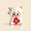 Cute Design Zodiac Figurines Lucky Theme Mascot Ornament Year of The Goat Ornament  Spring Festival