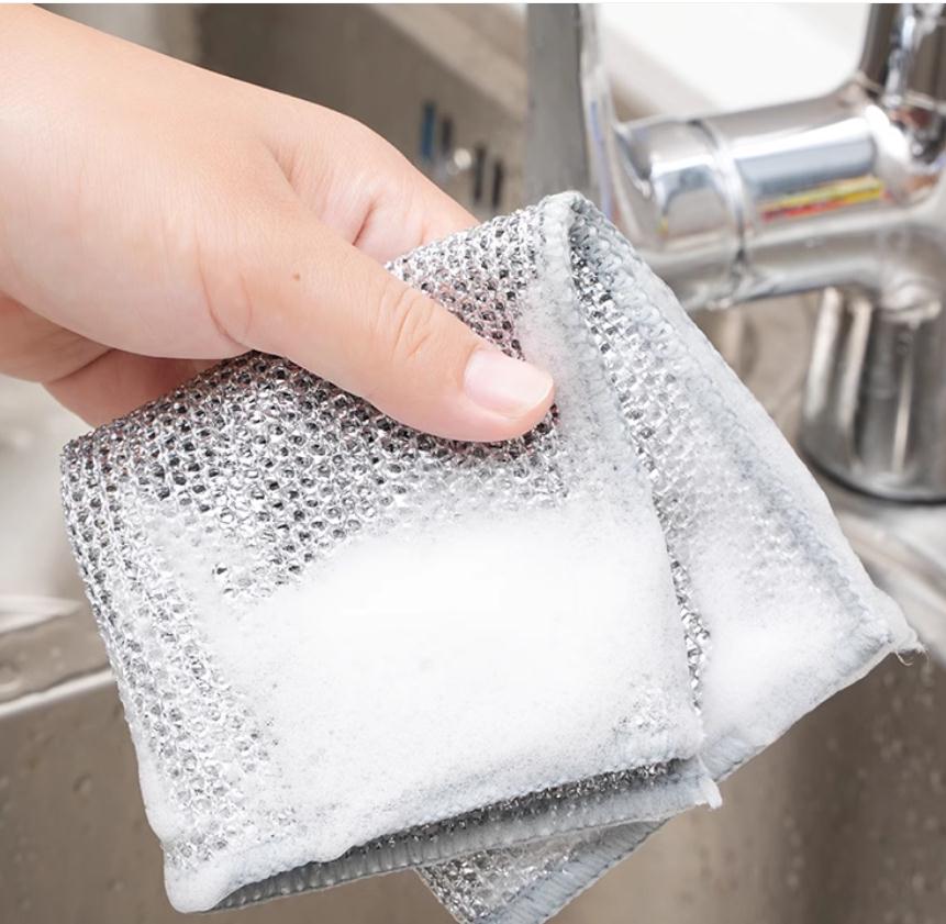 Multipurpose Wire Miracle Cleaning Cloths Dishwashing Rags for Wet and Dry Kitchen Cleaning Cloth KHXYXY0001